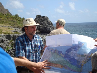 Grenville Draper engages in field work in Santa Barbara de Samana, Dominican Republic.