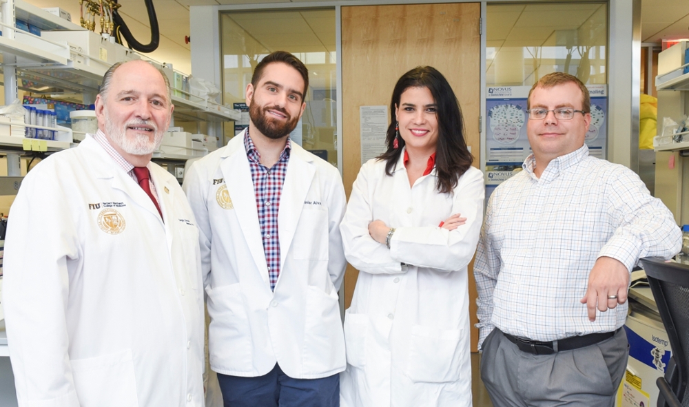 Reinier Alvarez and his research mentors.