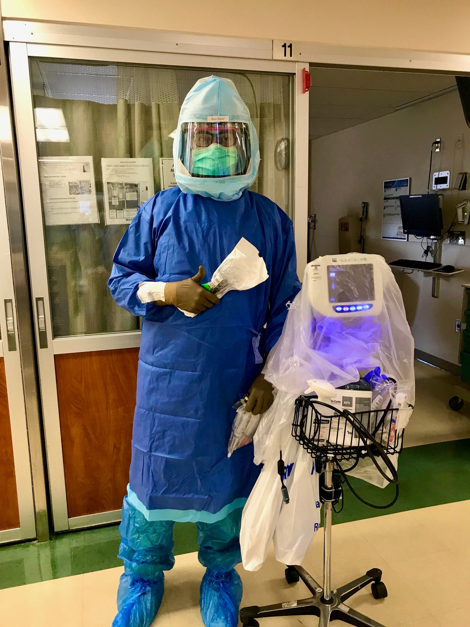 Dr. Alexander Volsky suited up for risky work.