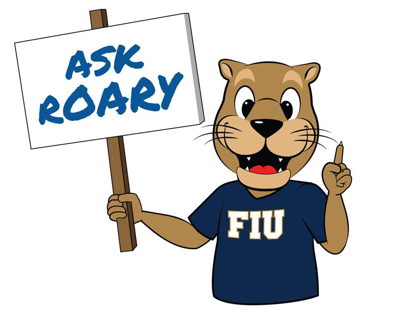 Roary holds a sign that says "Ask Roary"