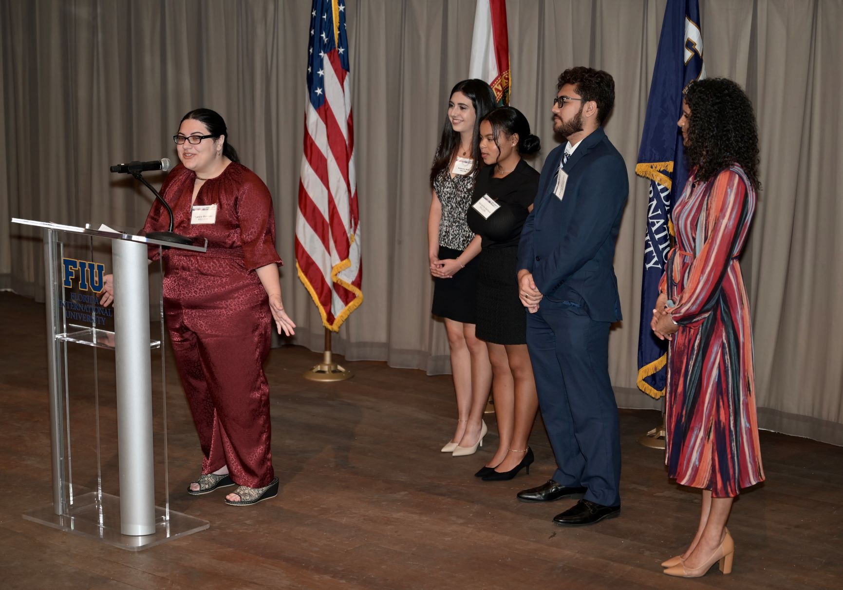 FIU students at the premiere of Ferre video 