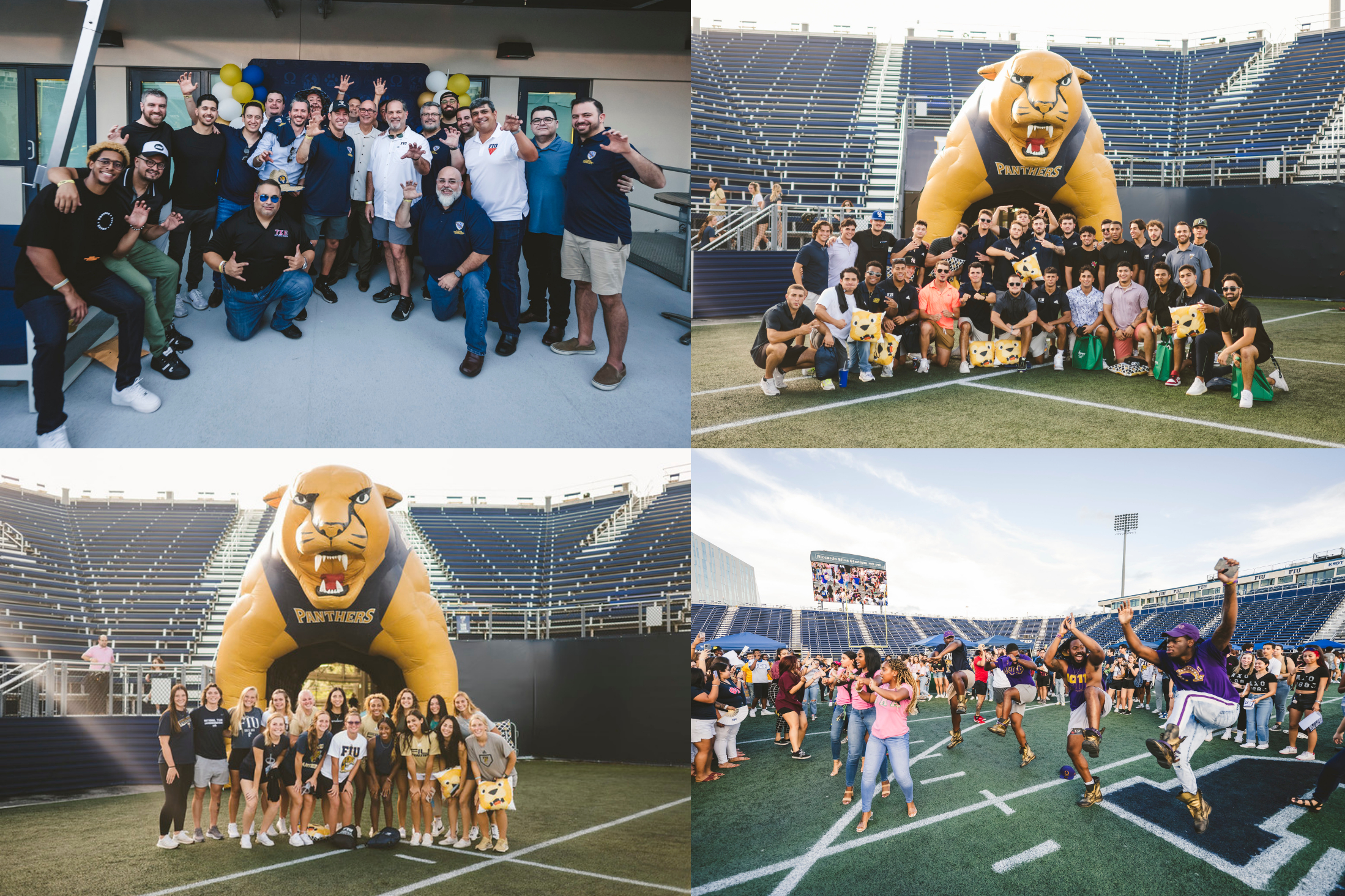 Collage of attendees at F1RST NIGHT student mixer