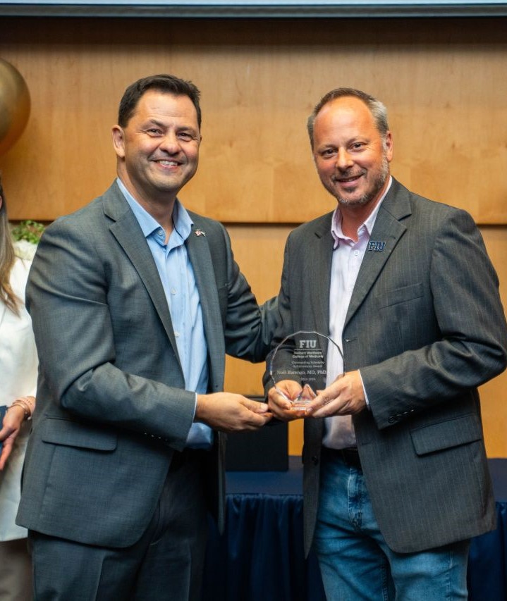Dr. Barengo earning FIU award