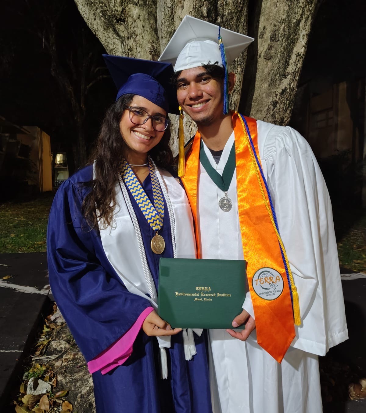 Ryan Daguer with his sister, Laura Castro