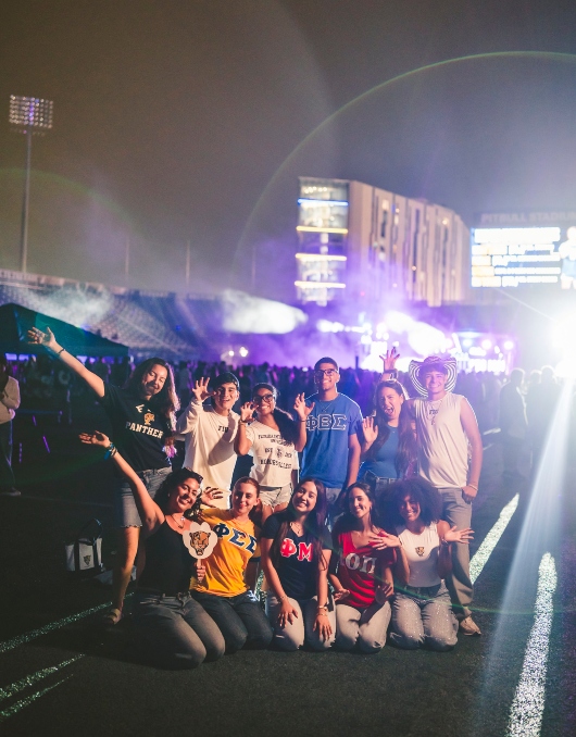 Students on the field