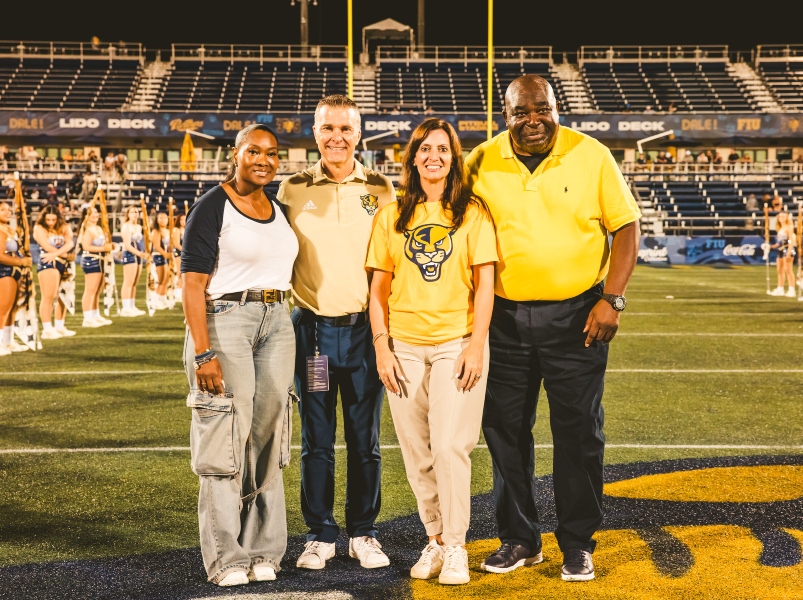 President Jeanette Nuñez with Hall of Fame inductees Tayna Lawrence and Munga Eketebi