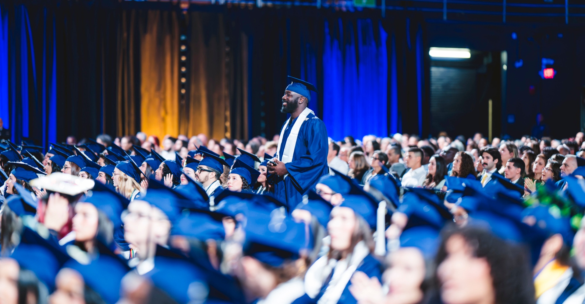 Student standing to be recognized during commencement