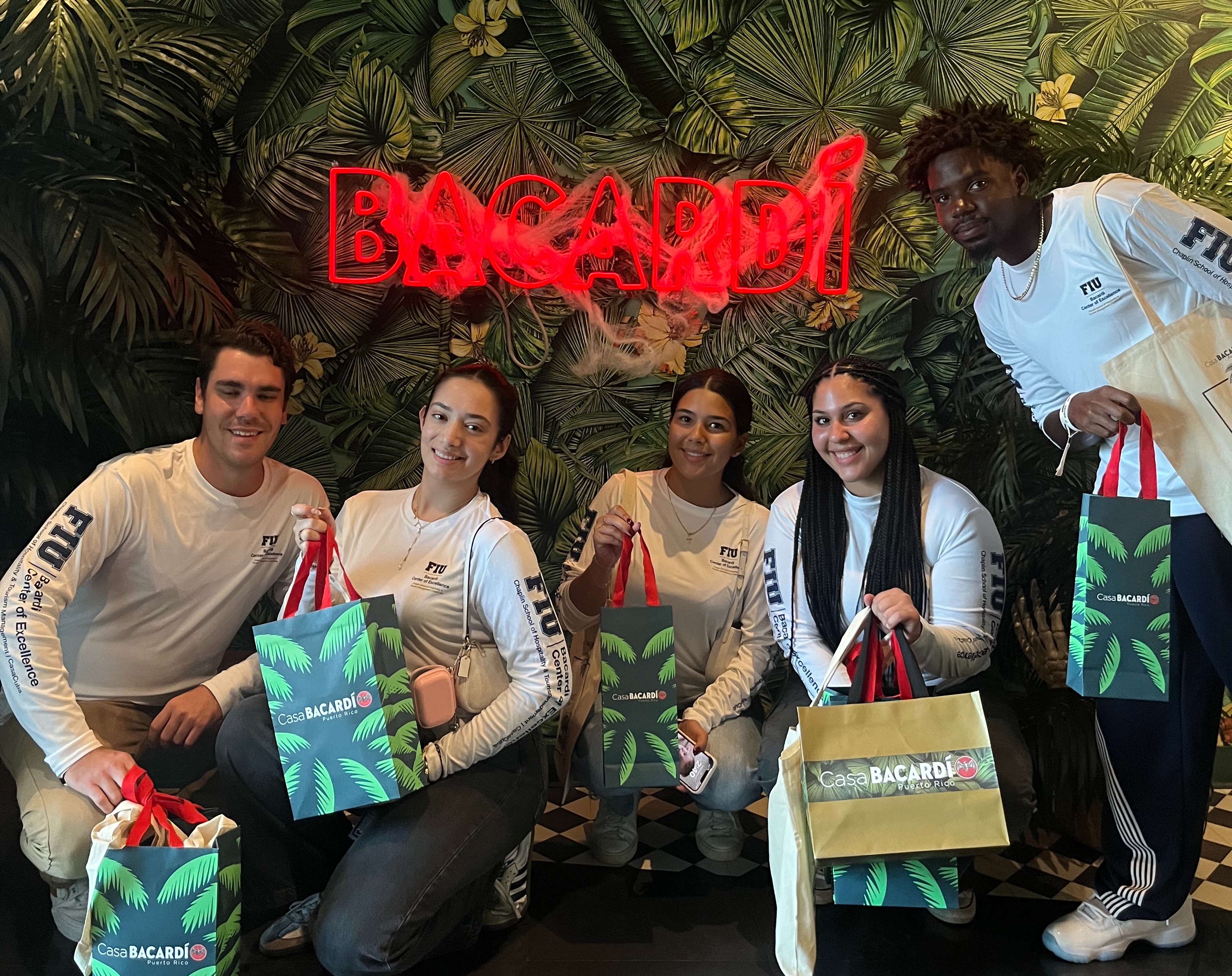 Students receive swag bags and a behind-the-scenes tour of Casa Bacardi.