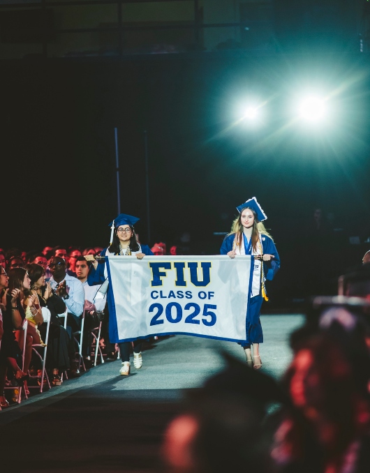 Students holding Class of 2025 Banner