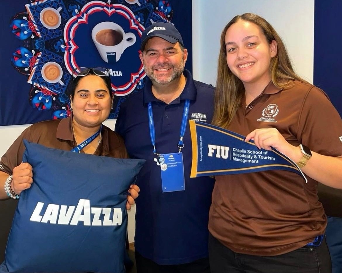 FIU students with Lavazza Executive at the US Open