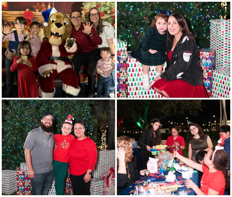 Photo collage of families