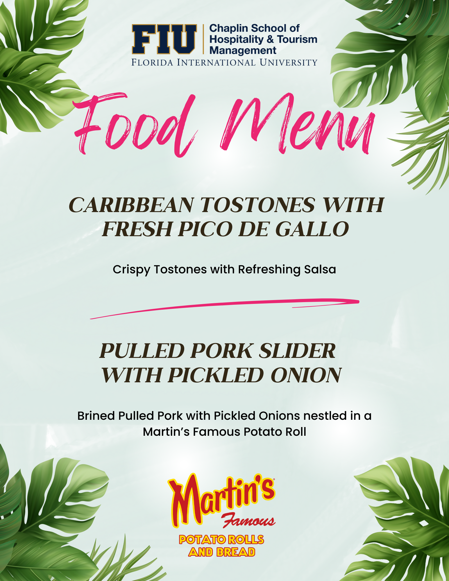 FIU Food Menu