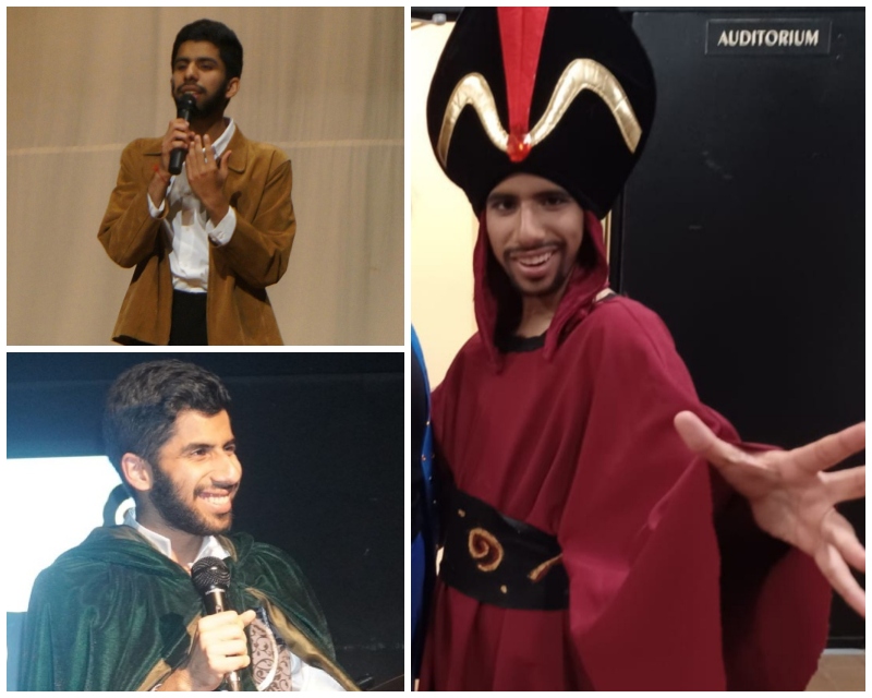 Maanas Daswani photos showing him in costume for various performances he participated in.