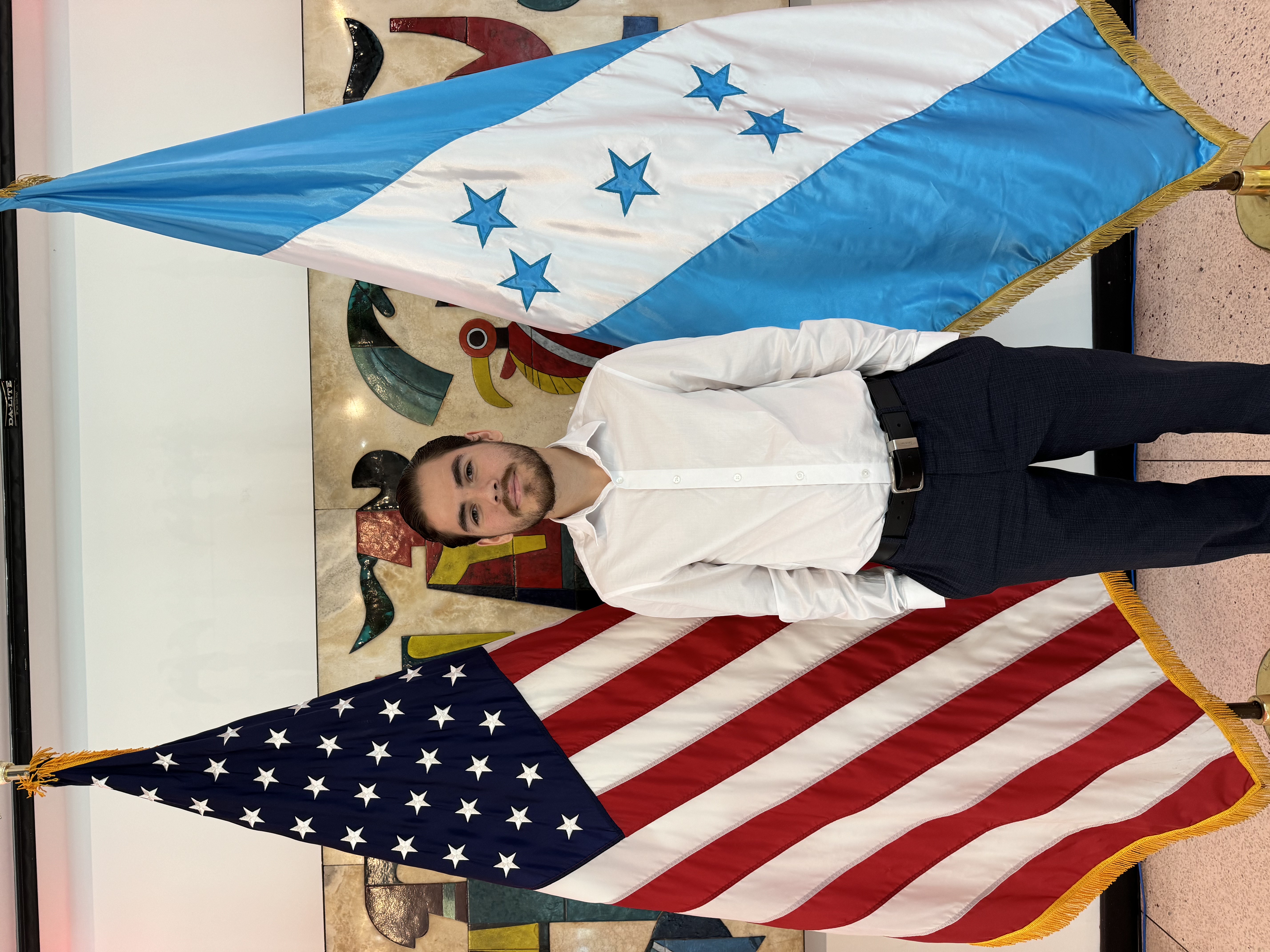 Joseph Rosales at the US Embassy in Tegucigalpa, Honduras