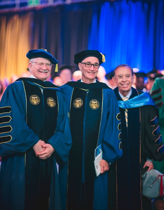 Former FIU Presidents Mark B. Rosenberg; Kenneth A. Jessell; and Modesto A. Maidique