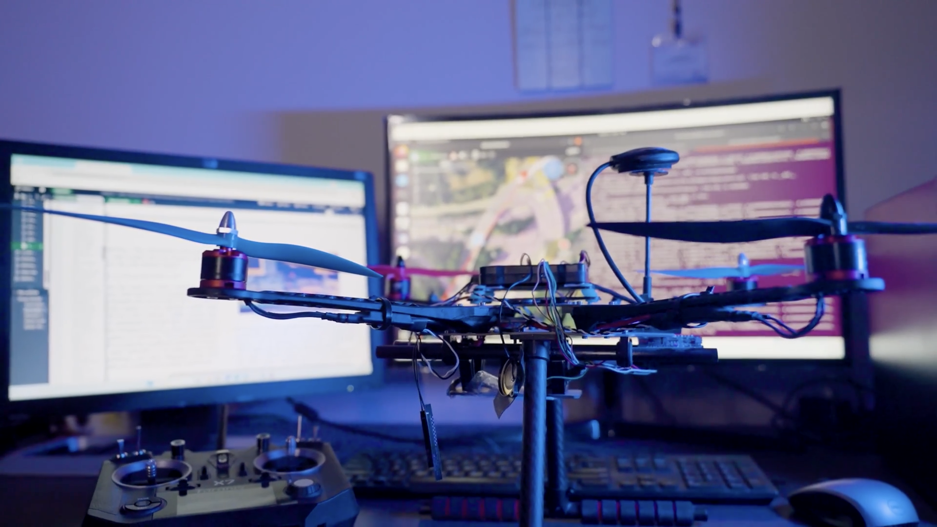 drone in the FIU research lab.