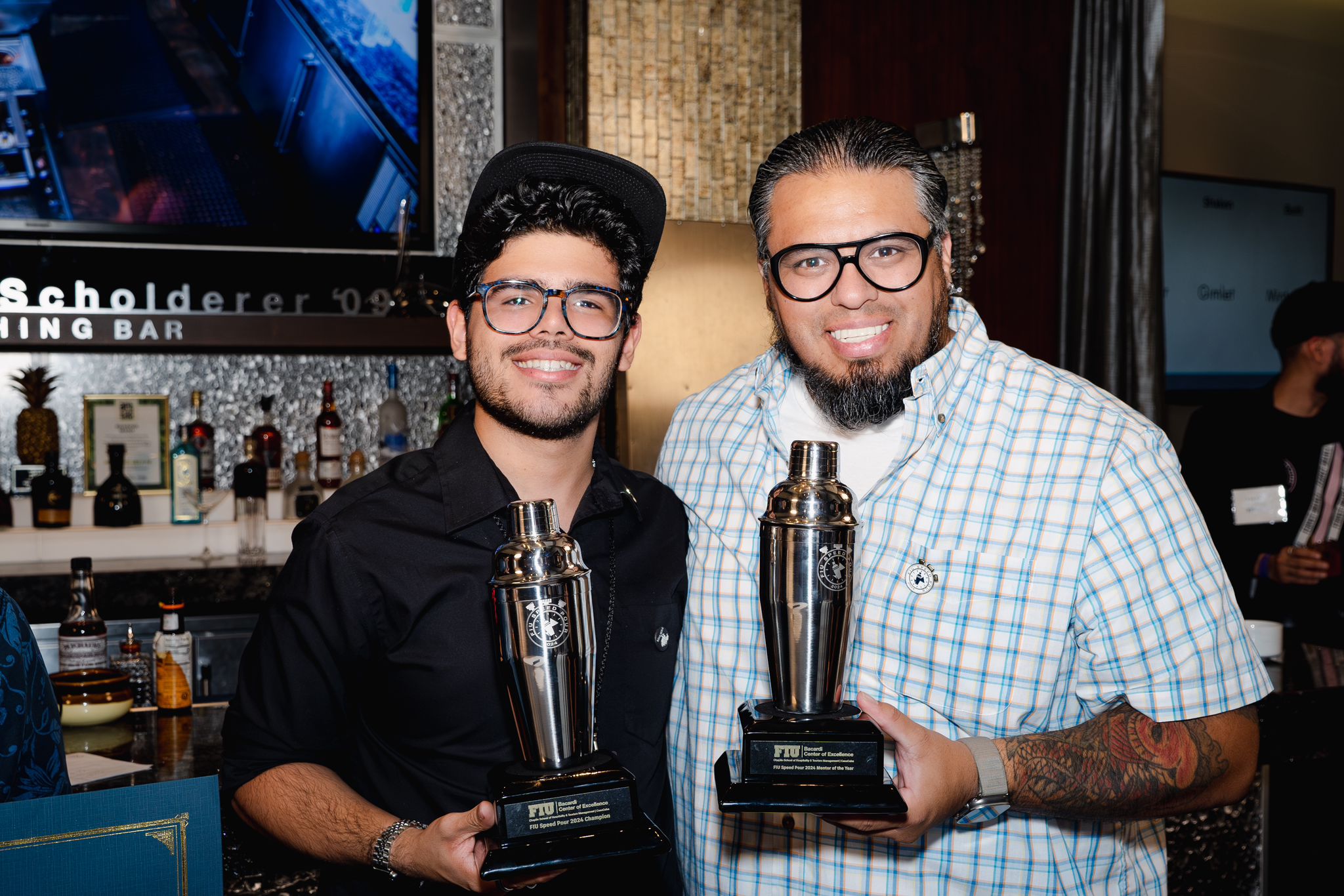 Ian Gonzalez with award