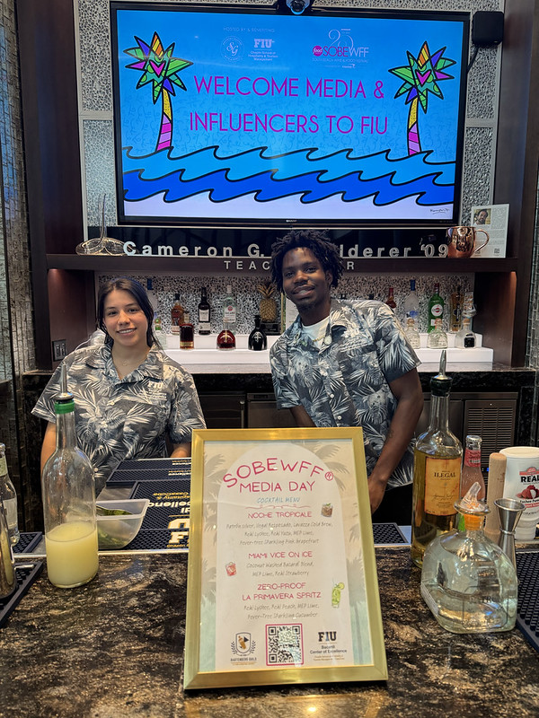 FIU Hospitality students created a speciality drink menu for the event.