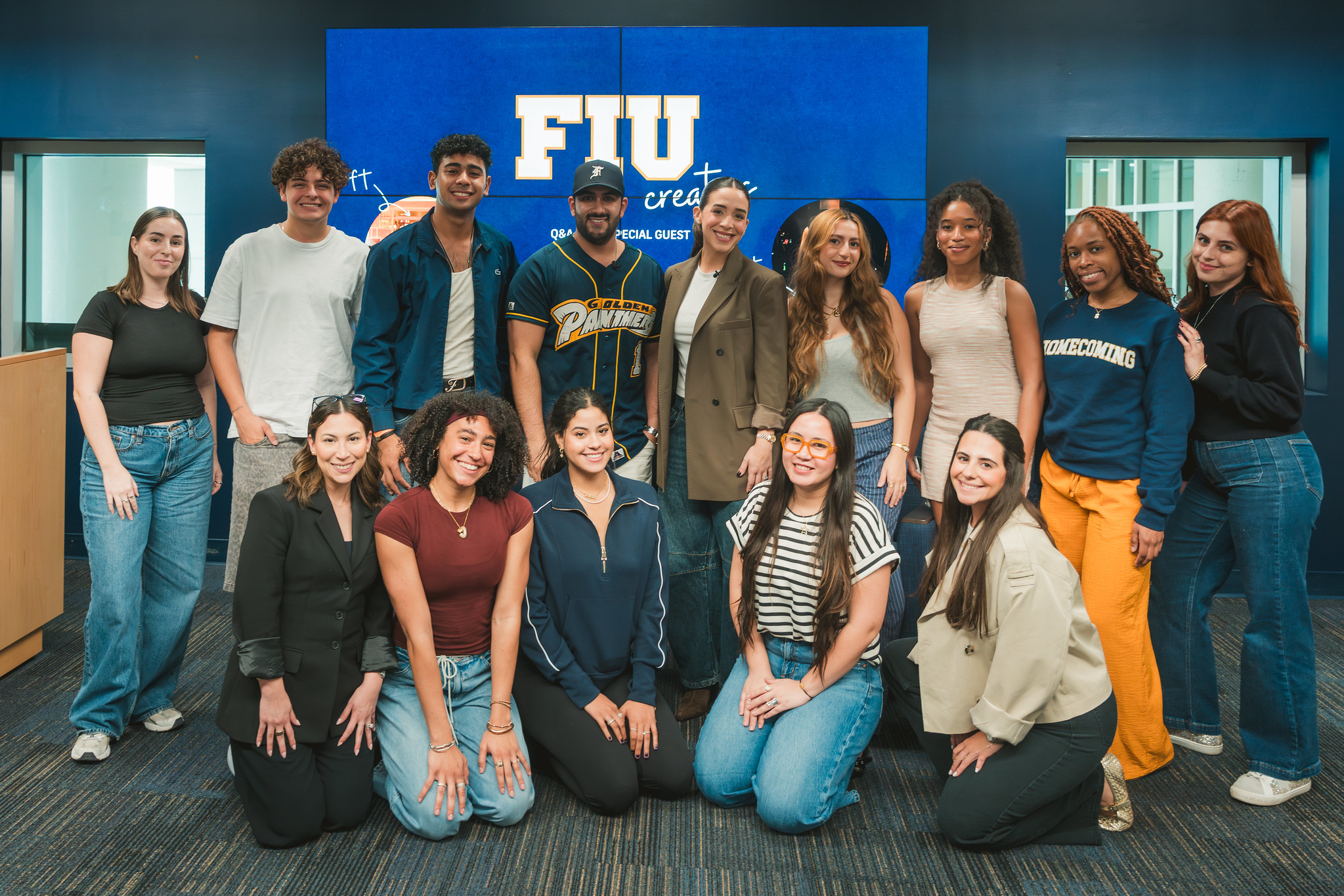 Alumni influencers Laura Vila and George Arango spoke with students at FIU earlier this semester.