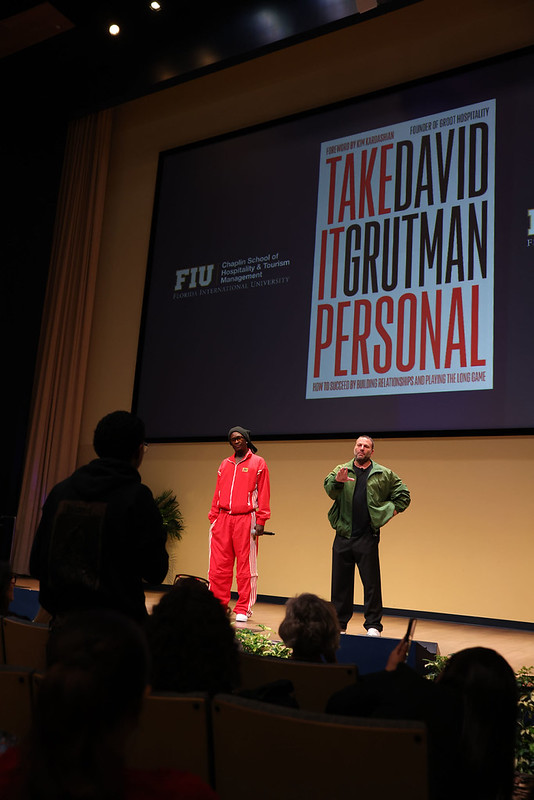 FIU student ask David Grutman and rapper Young Thug a question.