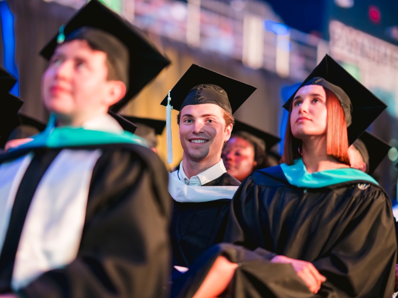 Graduate smiling