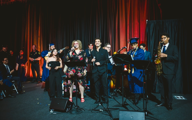 Musicians singing