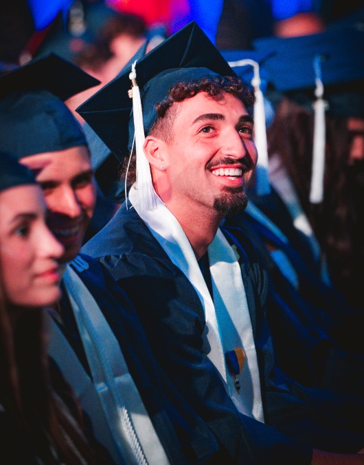 Graduate smiling