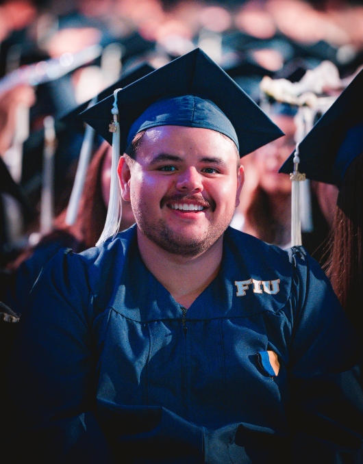 Graduate smiling