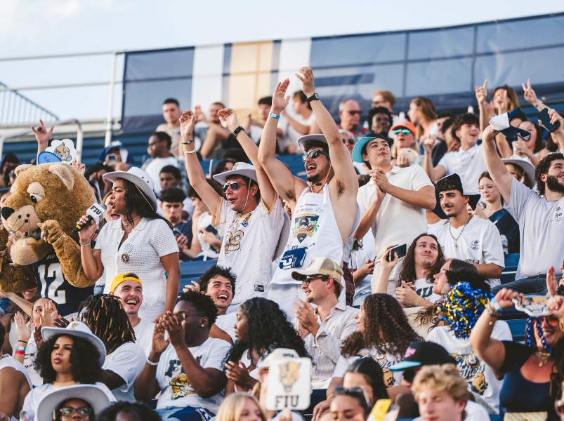 Students enjoying the game