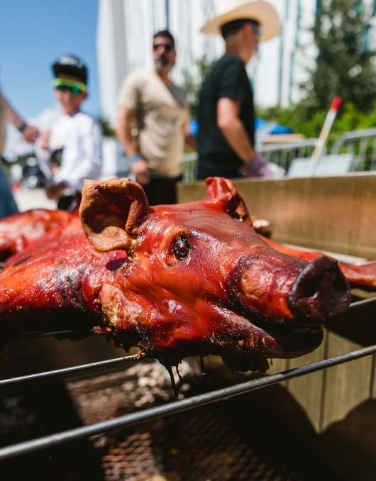 Roasted pig