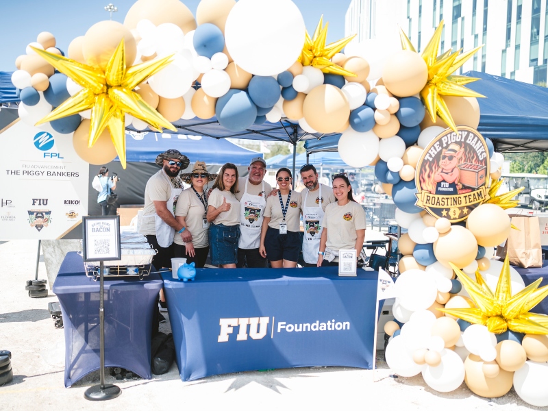 Foundation team at their tent