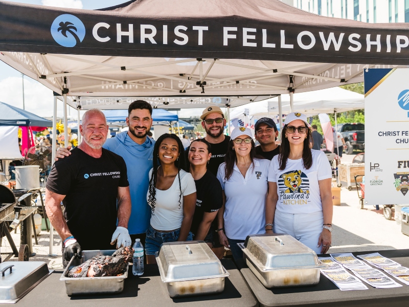 Christ Fellowship team with President Nuñez