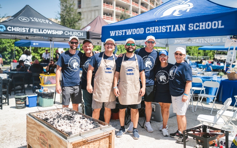 Westwood Christian team at their tent