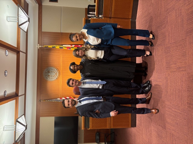 Law students Rachel Cross, Michael Leatherman, Benjamin Sly and Callie Moore