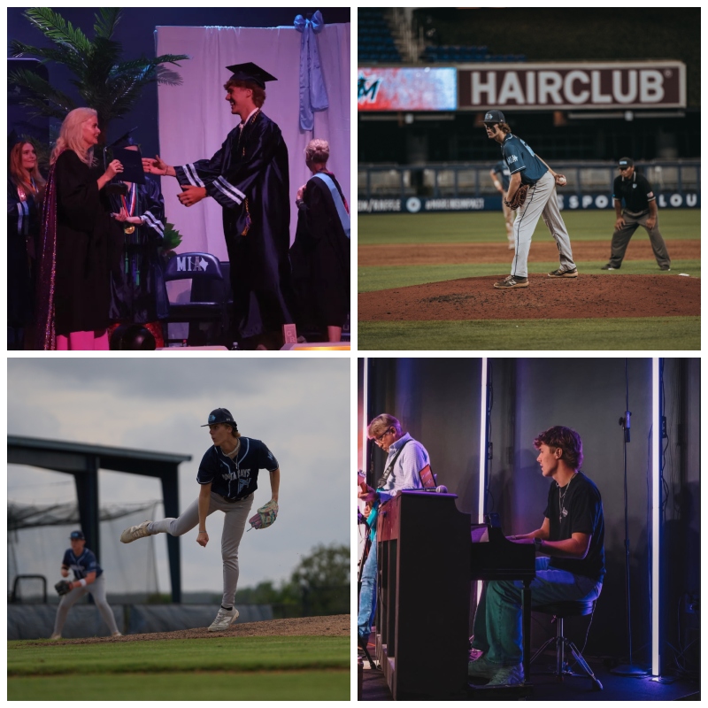 Photo collage of Aidan Herzog