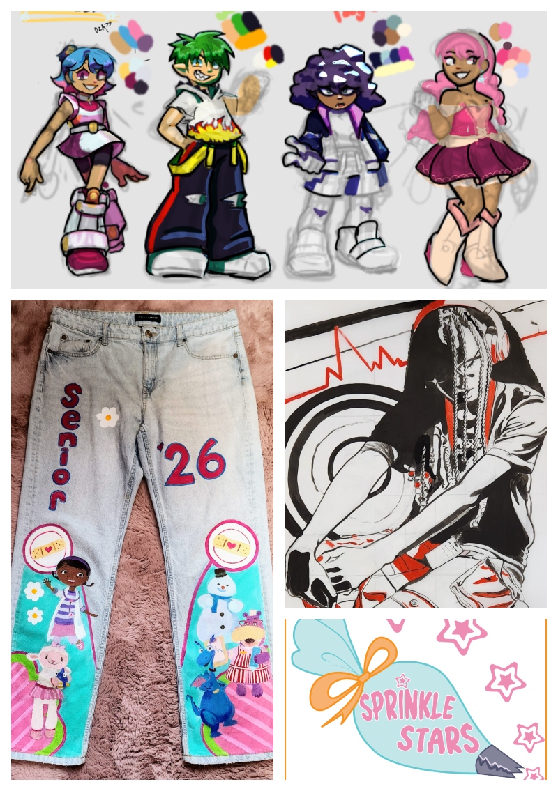 Samples of Benia Cook's artwork