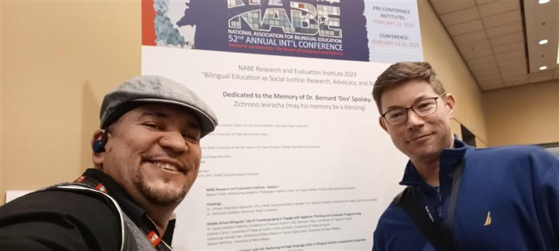 Graduate student David Riera with Professor Pontier.