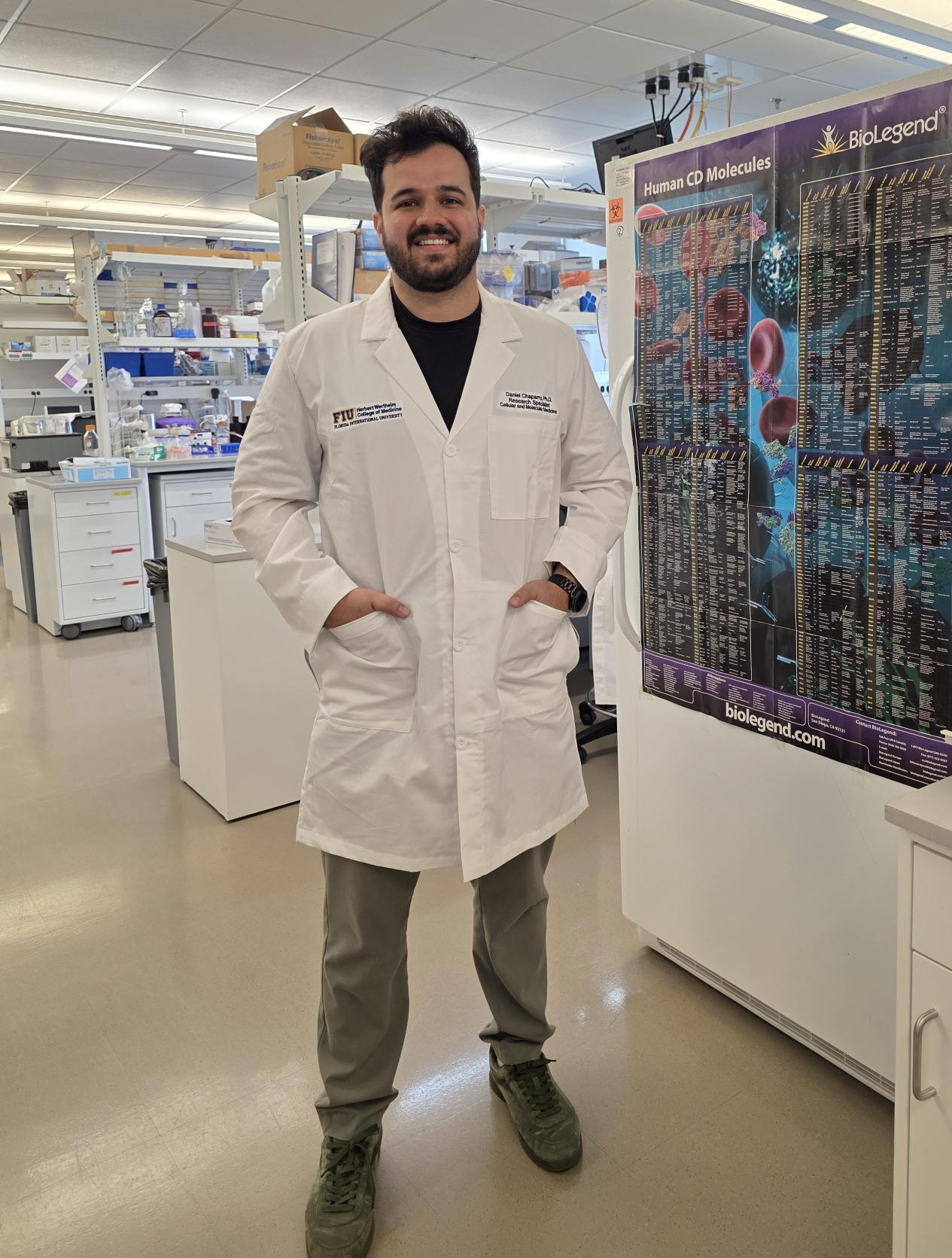 Daniel Chaparro in the lab