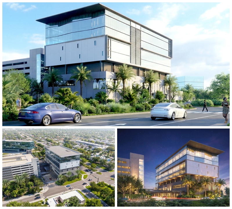 Renderings of the Herbert Wertheim College of Medicine Health Science and Clinical Facility