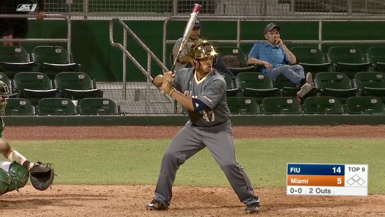 Davy Phrathep while playing for FIU Baseball
