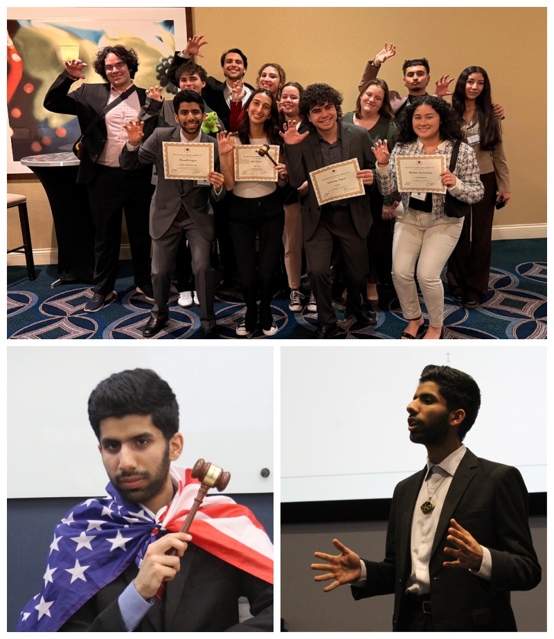 Collage of photos showing some of Maanas Daswani's first-year experiences