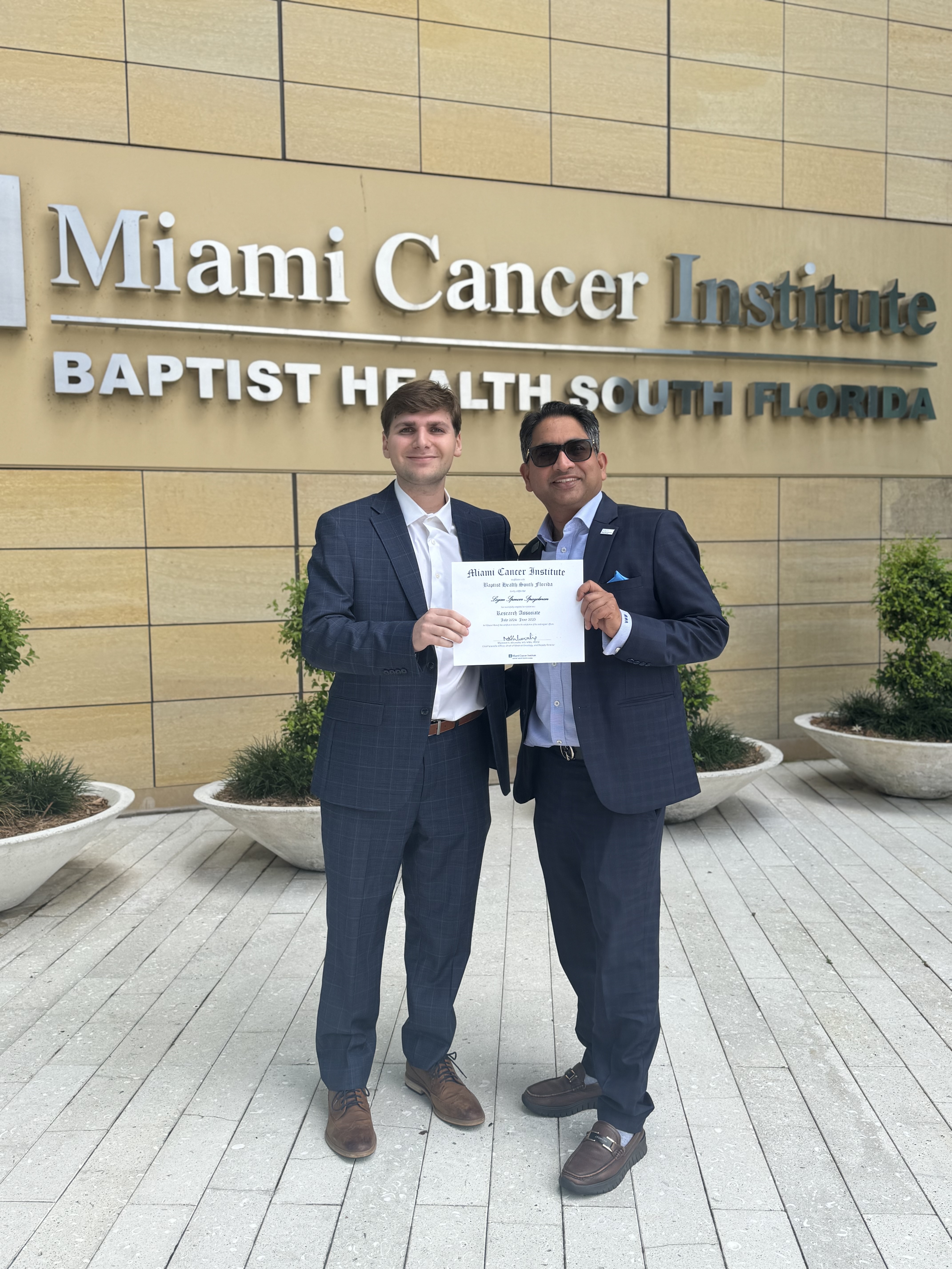 Medical student Logan Spiegelman and Manmeet Ahluwalia, M.D.