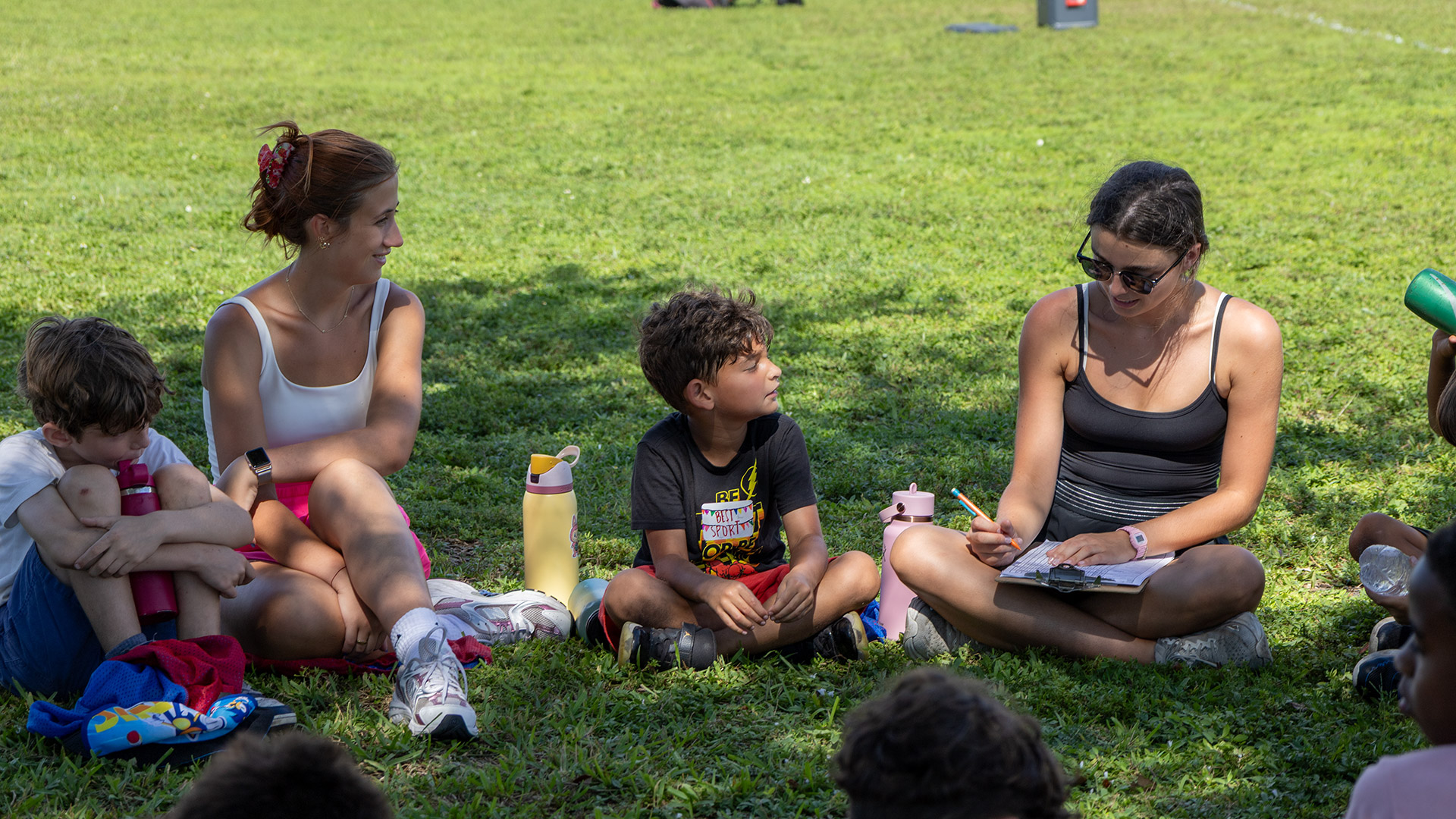 Children and program facilitators during one of CCF's Summer Treatment Programs